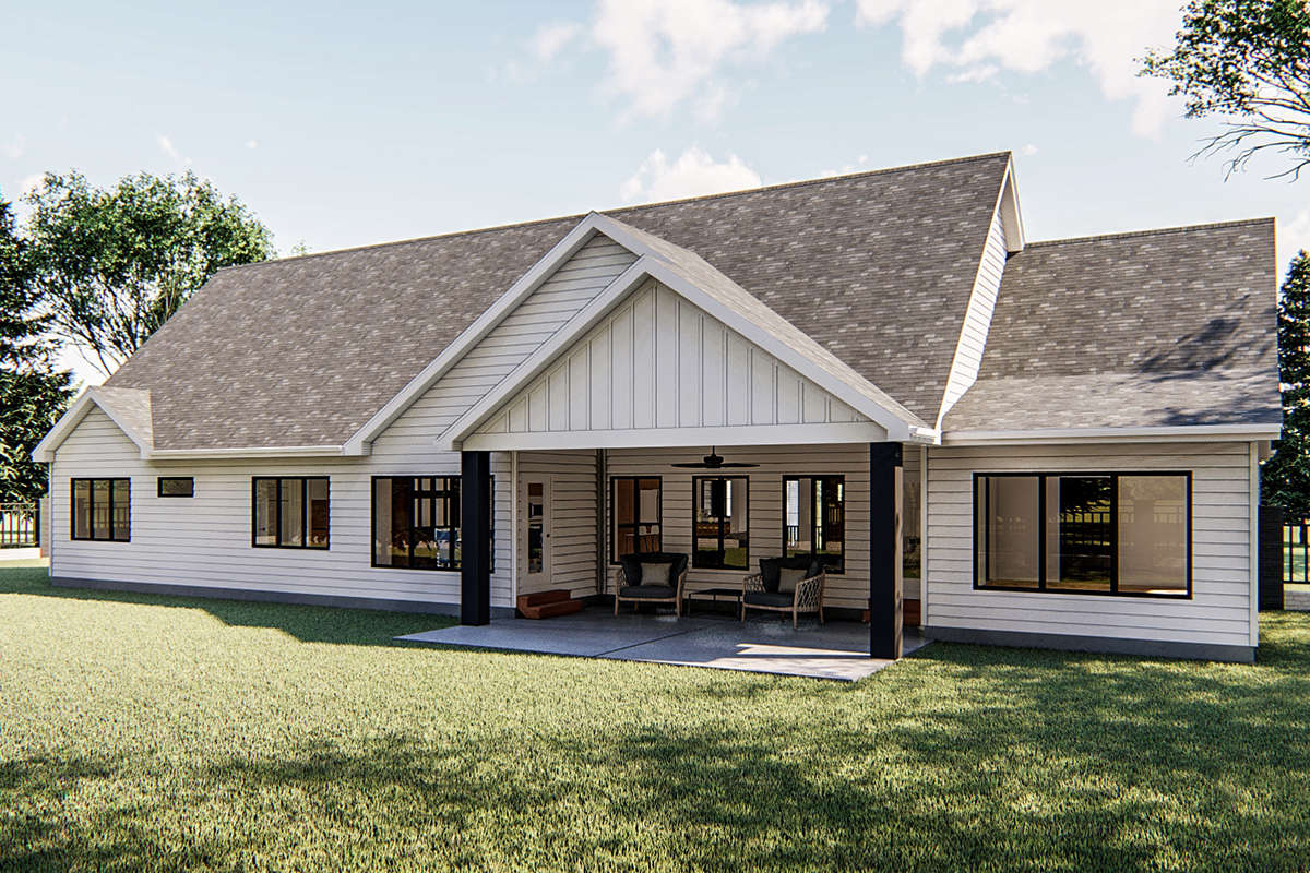 Modern Farmhouse Plan 2,400 Square Feet, 3 Bedrooms, 3 Bathrooms 963