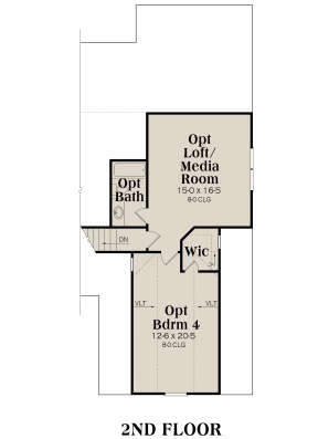 Optional Second Floor for House Plan #009-00289