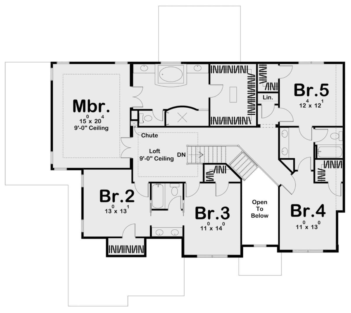 Second Floor for House Plan #963-00365