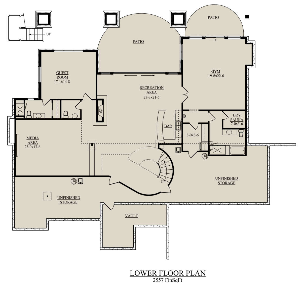 Basement for House Plan #5631-00123