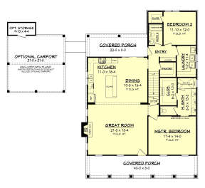 Main Floor for House Plan #041-00200