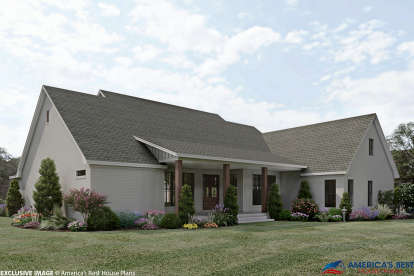 Modern Farmhouse House Plan #041-00201 Elevation Photo