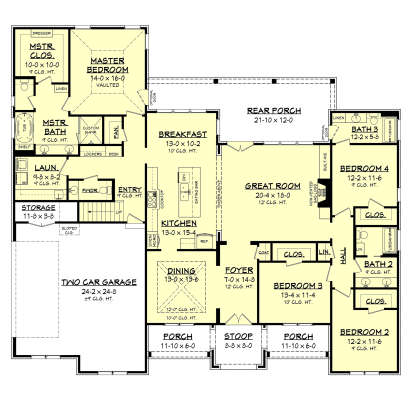 Main Floor for House Plan #041-00201