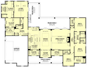 Main Floor for House Plan #041-00202