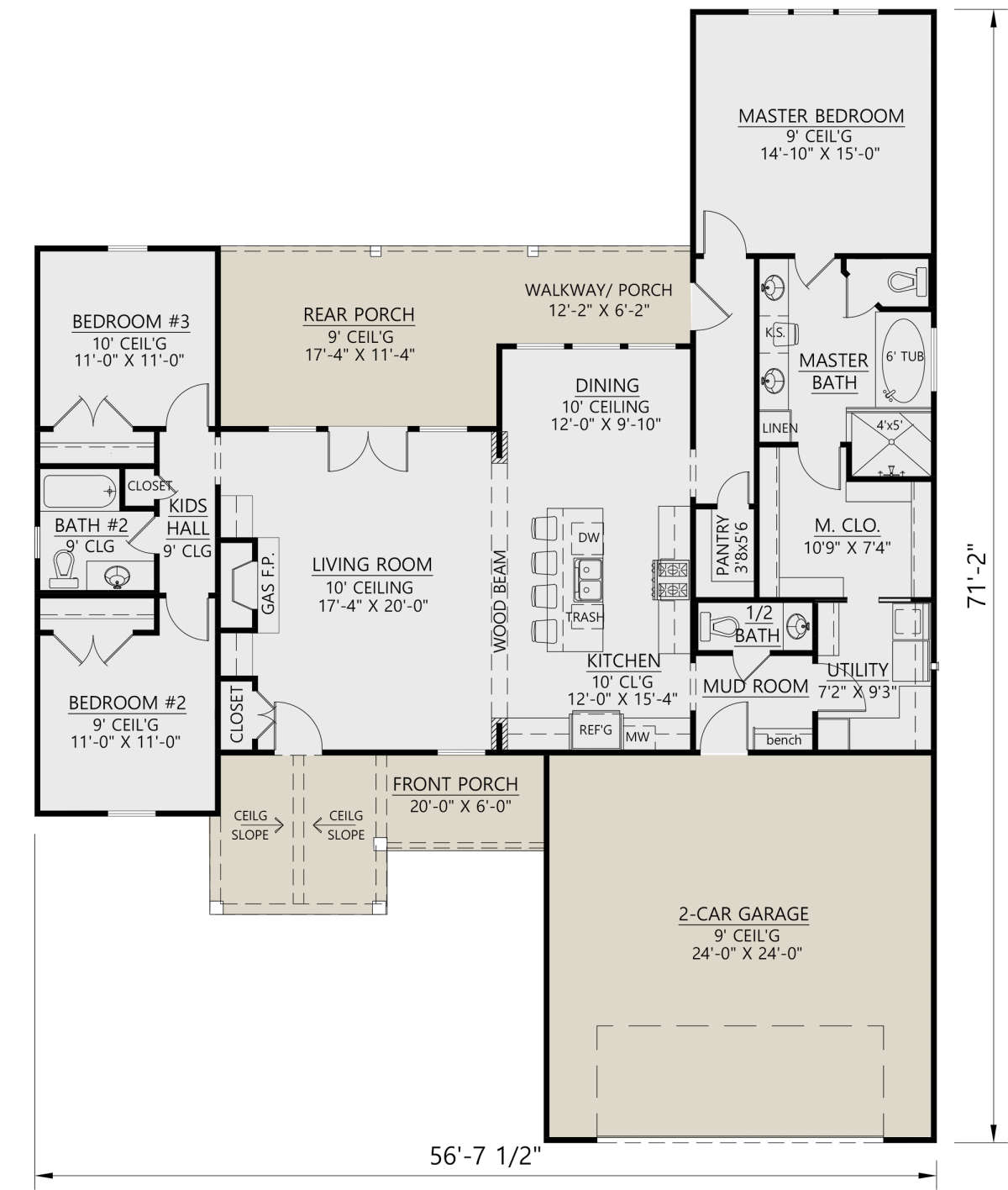 Main Floor for House Plan #4534-00018