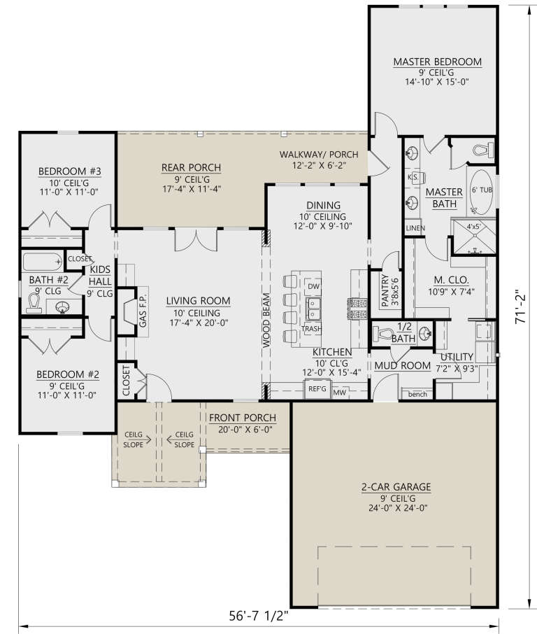 House Plan House Plan #23933 Drawing 1