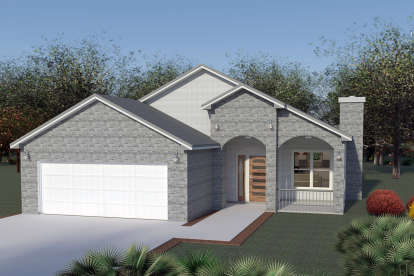 Ranch House Plan #881-00003 Elevation Photo