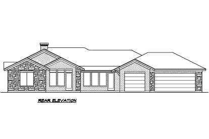 European House Plan #5445-00352 Elevation Photo