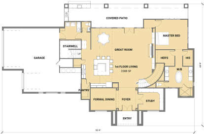 Main Floor for House Plan #881-00006