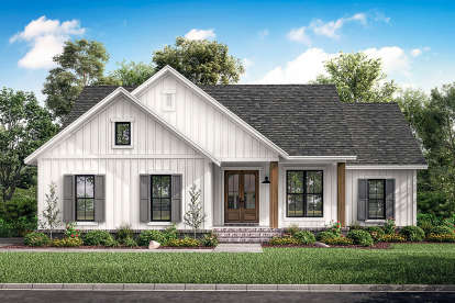 Modern Farmhouse House Plan #041-00203 Elevation Photo