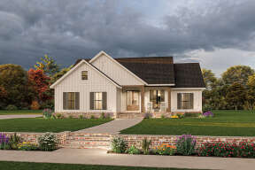 Modern Farmhouse House Plan #041-00203 Elevation Photo