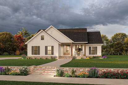 Modern Farmhouse House Plan #041-00203 Elevation Photo