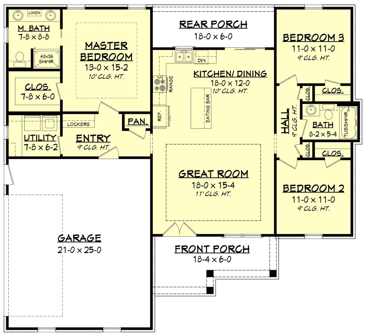 Main Floor for House Plan #041-00203