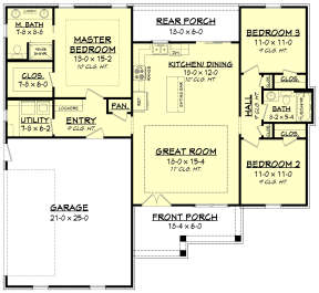 Main Floor for House Plan #041-00203