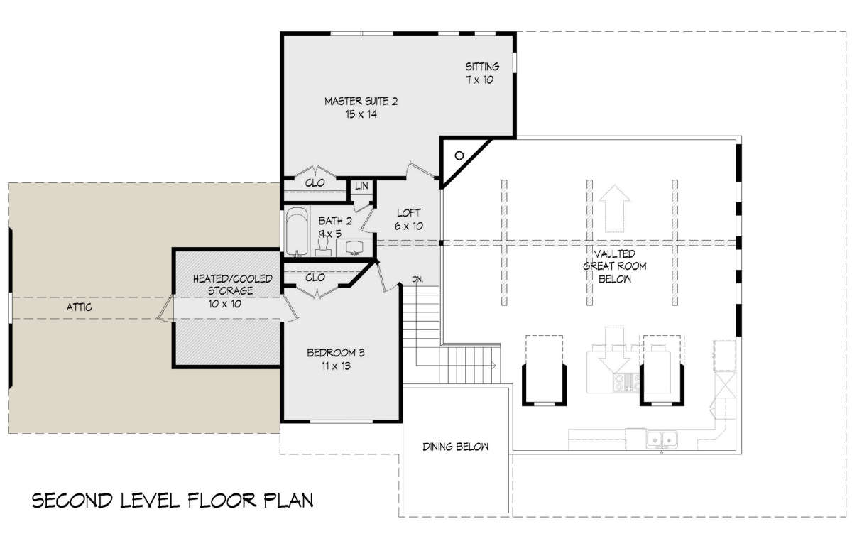 Second Floor for House Plan #940-00195