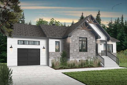 Modern House Plan #034-01231 Elevation Photo