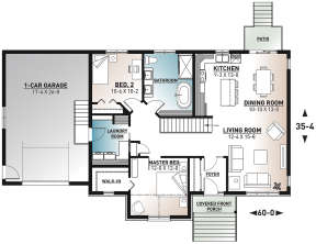 Main Floor for House Plan #034-01231