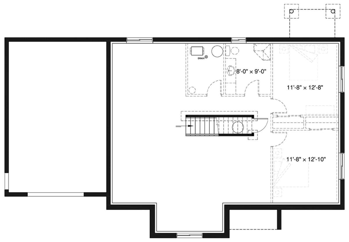 Basement for House Plan #034-01231