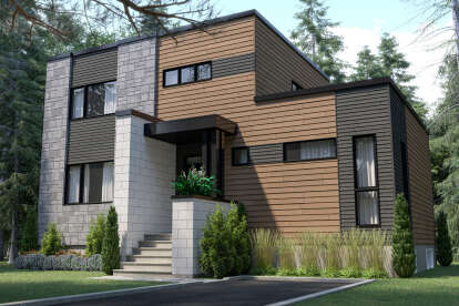 Contemporary House Plan #034-01232 Elevation Photo