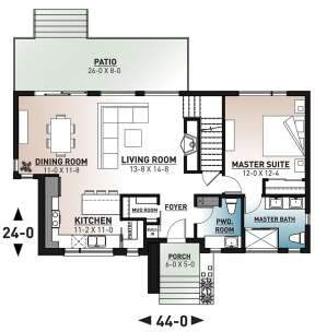 Main Floor for House Plan #034-01232