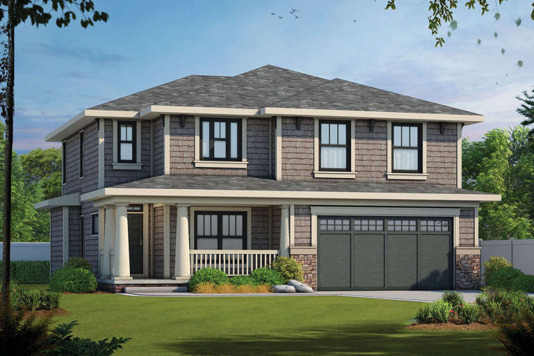 House Plan House Plan #23954 Rear Elevation 