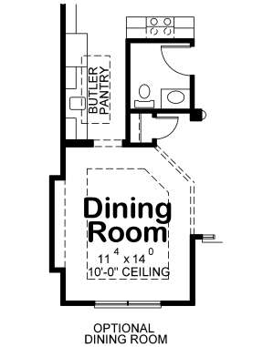 Optional Dining Room for House Plan #402-01617
