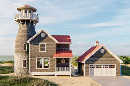 Coastal House Plan #963-00368 Elevation Photo