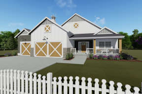 Modern Farmhouse House Plan #425-00017 Elevation Photo