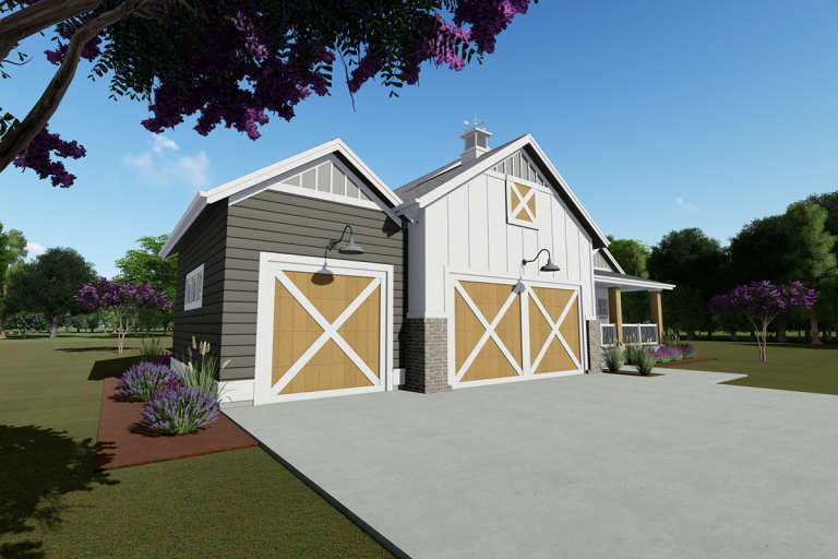 Modern Farmhouse House Plan #425-00017 Elevation Photo