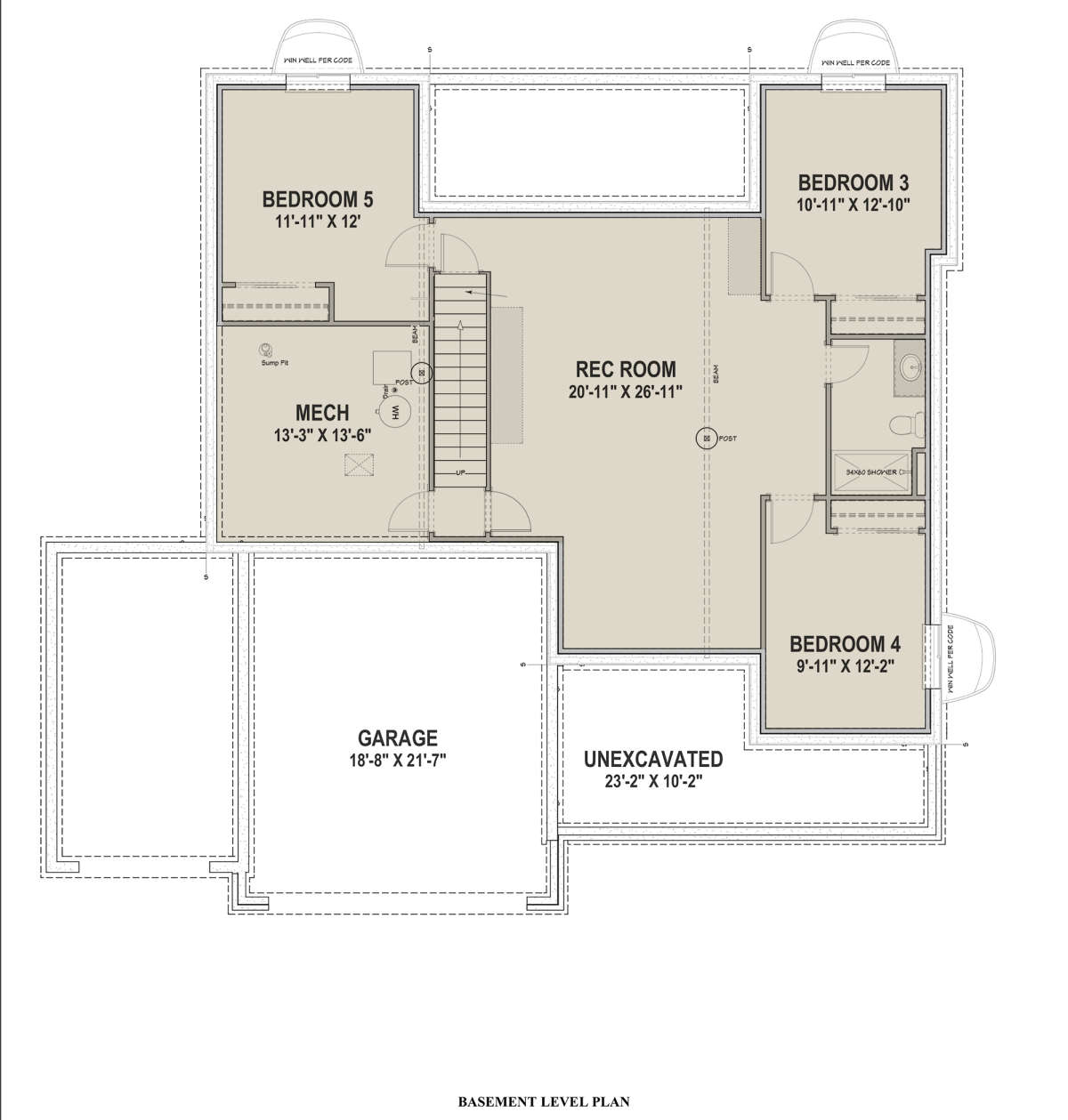 Basement for House Plan #425-00017