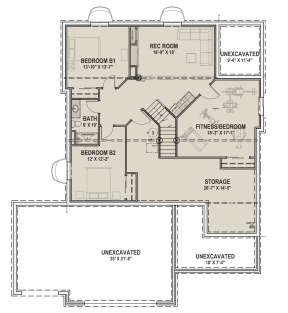 Basement for House Plan #425-00018