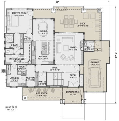 Main Floor for House Plan #425-00019
