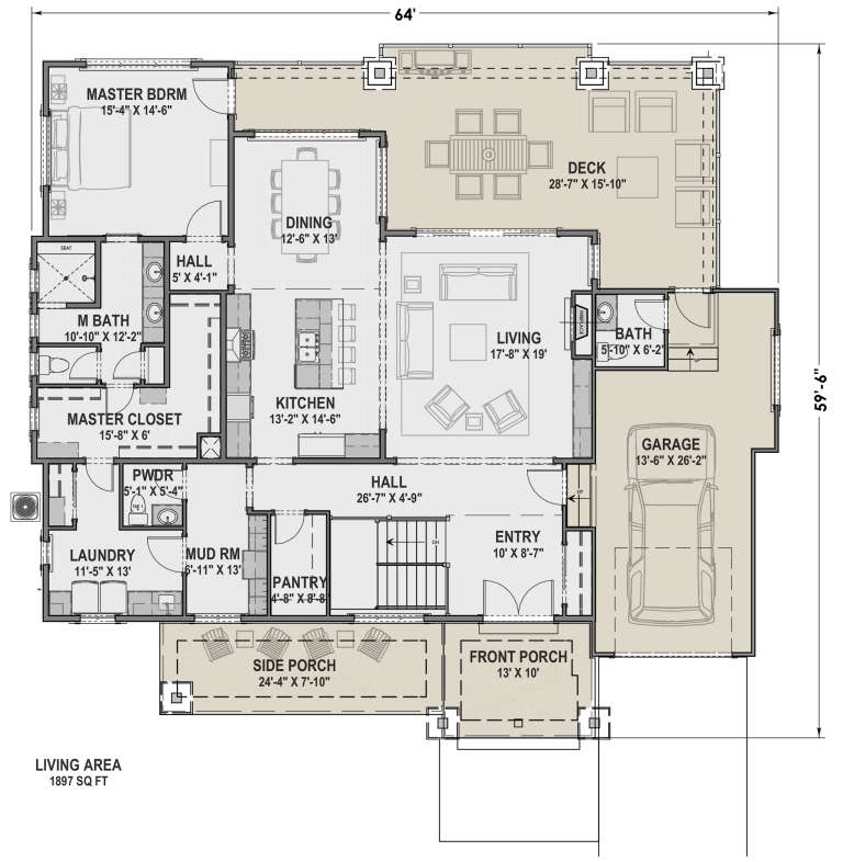House Plan House Plan #23965 Drawing 1