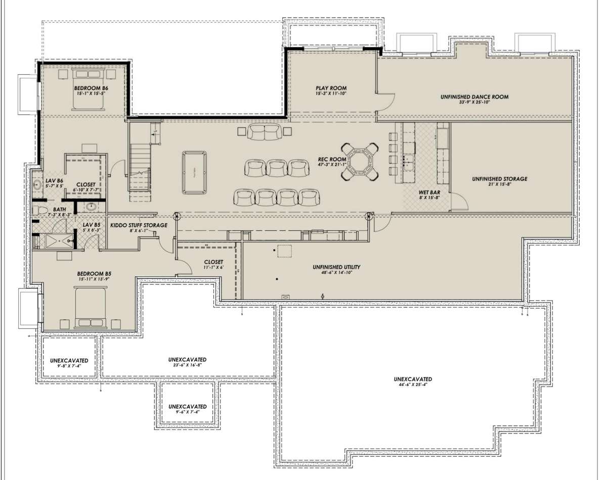 Basement for House Plan #425-00023
