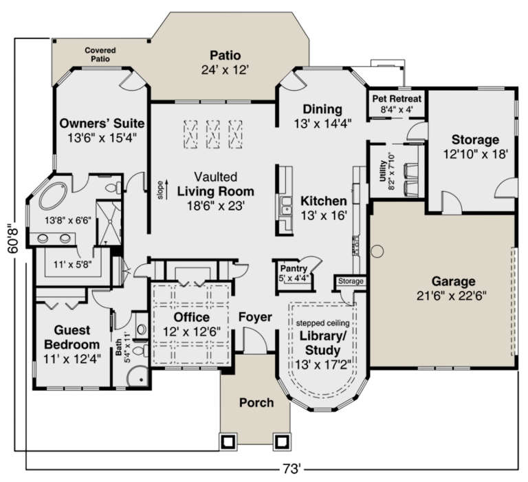 House Plan House Plan #23974 Drawing 1