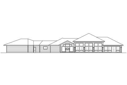 Prairie House Plan #035-00851 Elevation Photo