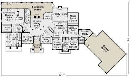 Main Floor for House Plan #035-00851