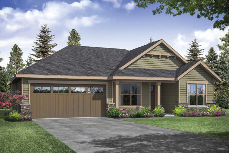 Ranch House Plan #035-00852 Elevation Photo