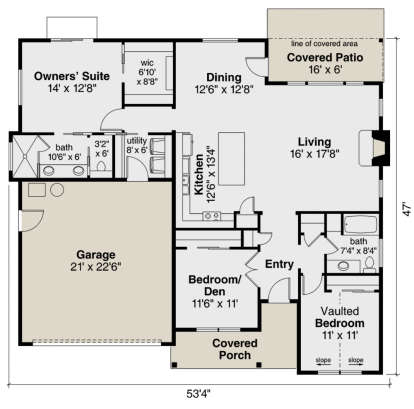 Main Floor for House Plan #035-00852