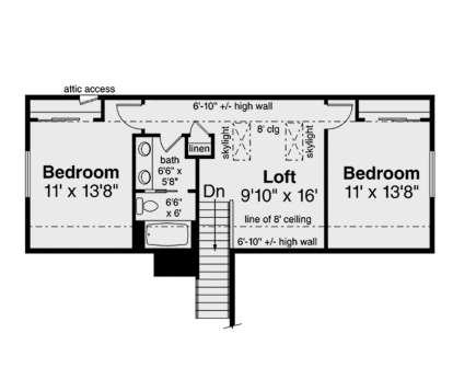 Second Floor for House Plan #035-00853
