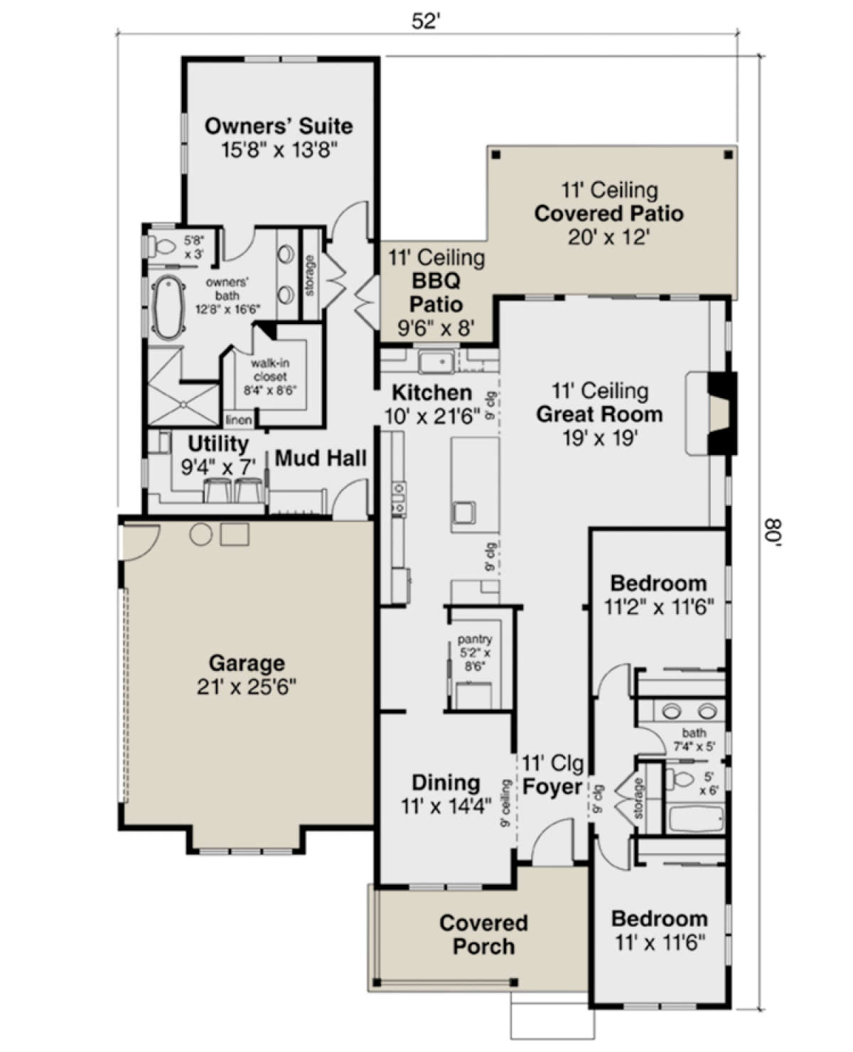 Main Floor for House Plan #035-00855