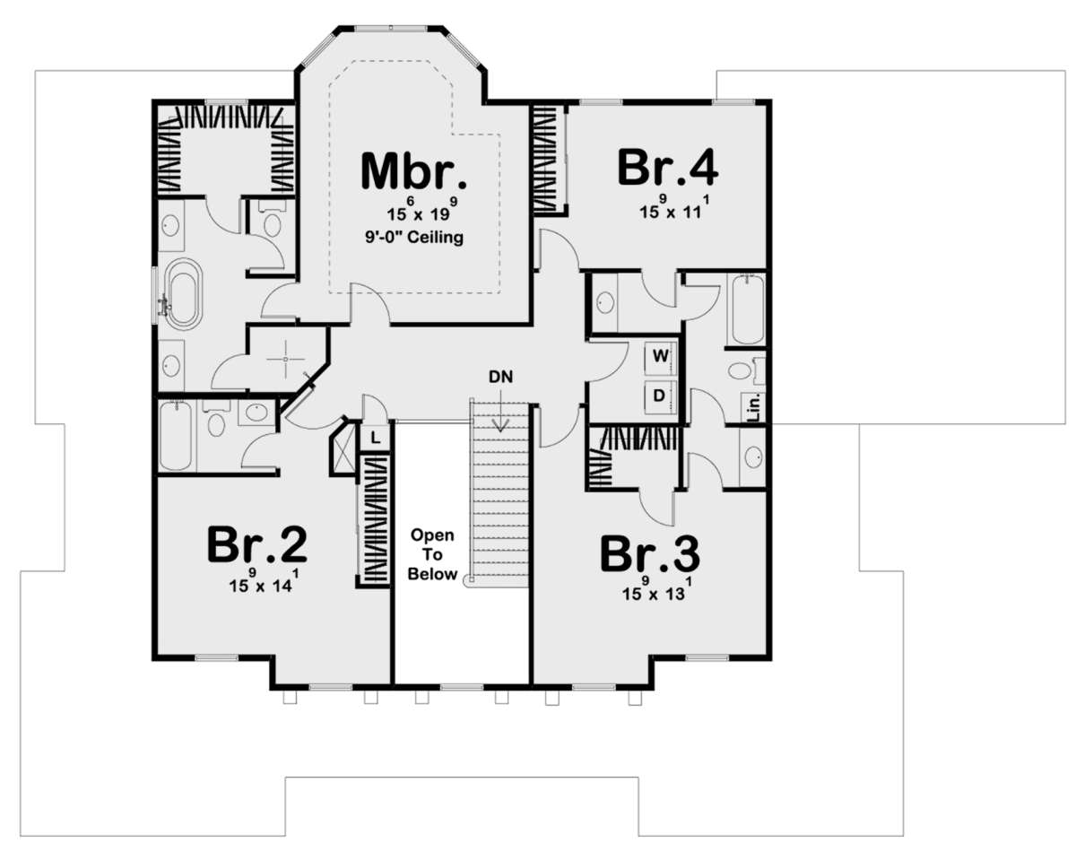 Second Floor for House Plan #963-00372