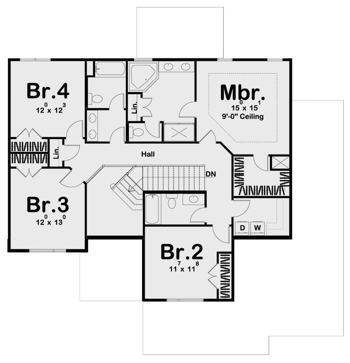 Second Floor for House Plan #963-00373