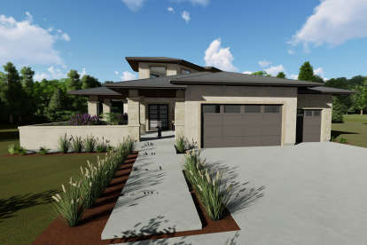 Prairie House Plan #425-00026 Elevation Photo