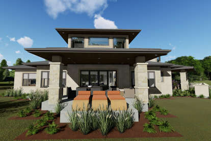 Prairie House Plan #425-00026 Elevation Photo