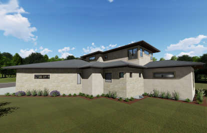 Prairie House Plan #425-00026 Elevation Photo