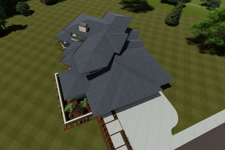 Prairie House Plan #425-00026 Elevation Photo
