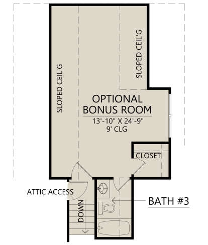 Bonus Room for House Plan #4534-00019
