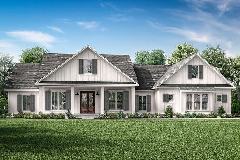 Modern Farmhouse House Plan #041-00204 Elevation Photo