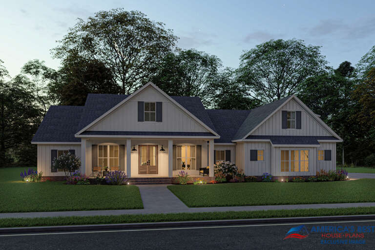 Modern Farmhouse House Plan #041-00204 Elevation Photo